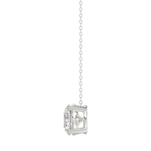 Load image into Gallery viewer, 14K WHITE GOLD 1.00CT ROUND DIAMOND LADIES SOLITAIRE PENDANT WITH UNDER-PASS CHAIN (CENTER STONE ROUND DIAMOND 1CT)
