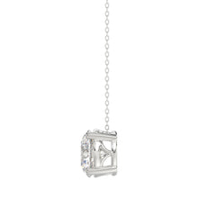 Load image into Gallery viewer, LADIES SOLITAIRE PENDANT WITH UNDER-PASS CHAIN 2.00CT ROUND DIAMOND 14K WHITE GOLD
