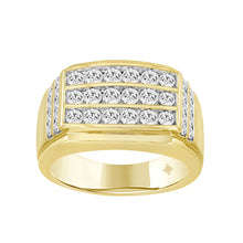 Load image into Gallery viewer, MEN'S RING 1 1/2CT ROUND DIAMOND 14K YELLOW GOLD
