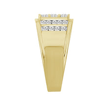 Load image into Gallery viewer, MEN'S RING 1 1/2CT ROUND DIAMOND 14K YELLOW GOLD

