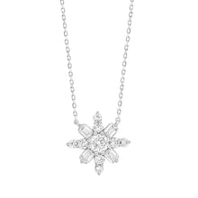 Load image into Gallery viewer, LADIES PENDANT 1 1/2CT ROUND/EMERALD DIAMOND 14K WHITE GOLD WITH CHAIN
