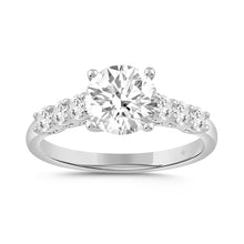 Load image into Gallery viewer, 14K WHITE GOLD 2 3/8CT ROUND DIAMOND LADIES RING (CENTER STONE ROUND DIAMOND 2CT )
