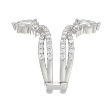Load image into Gallery viewer, LADIES WRAP RING 2CT ROUND/MARQUISE DIAMOND 14K WHITE GOLD
