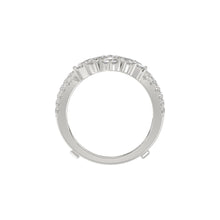 Load image into Gallery viewer, LADIES WRAP RING 2 1/2CT ROUND/PRINCESS/PEAR DIAMOND 14K WHITE GOLD

