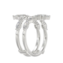 Load image into Gallery viewer, LADIES ENHANCERS RING 1 1/4CT ROUND/MARQUISE DIAMOND 14K WHITE GOLD
