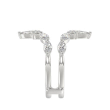 Load image into Gallery viewer, LADIES ENHANCERS RING 1 1/4CT ROUND/MARQUISE DIAMOND 14K WHITE GOLD
