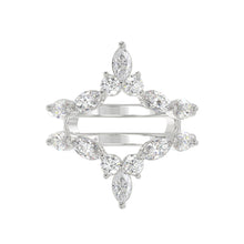Load image into Gallery viewer, LADIES ENHANCERS RING 1 1/4CT ROUND/MARQUISE DIAMOND 14K WHITE GOLD
