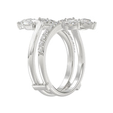 Load image into Gallery viewer, 14K WHITE GOLD 1 1/4CT ROUND/PEAR DIAMOND LADIES WRAP RING
