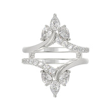 Load image into Gallery viewer, 14K WHITE GOLD 1 1/4CT ROUND/PEAR DIAMOND LADIES WRAP RING
