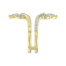 Load image into Gallery viewer, 14K YELLOW GOLD 1 1/4CT ROUND/PEAR DIAMOND LADIES WRAP RING
