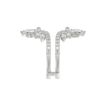 Load image into Gallery viewer, LADIES ENHANCERS RING 2 1/4CT ROUND/PEAR/MARQUISE DIAMOND 14K WHITE GOLD
