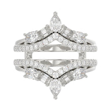 Load image into Gallery viewer, 14K WHITE GOLD 1 3/4CT ROUND/EMERALD/PEAR/OVAL DIAMOND LADIES RING
