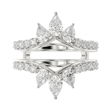 Load image into Gallery viewer, LADIES ENHANCERS RING 1 3/4CT ROUND/PEAR/DIAMOND 14K WHITE GOLD
