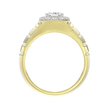 Load image into Gallery viewer, MEN'S RING 2 1/2CT ROUND/EMERALD DIAMOND 14K YELLOW GOLD
