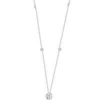 Load image into Gallery viewer, LADIES NECKLACE 1 5/8CT ROUND DIAMOND 14K WHITE GOLD
