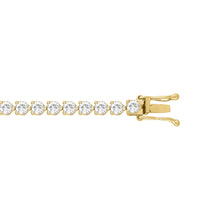 Load image into Gallery viewer, LADIES BRACELET 3CT ROUND DIAMOND 14K YELLOW GOLD
