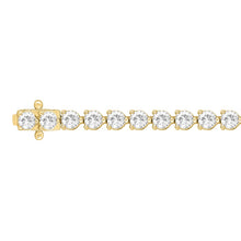 Load image into Gallery viewer, LADIES BRACELET 5CT ROUND DIAMOND 14K YELLOW GOLD
