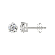 Load image into Gallery viewer, 14K WHITE GOLD 2CT ROUND DIAMOND LADIES SOLITAIRE EARRINGS 
