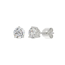 Load image into Gallery viewer, 14K WHITE GOLD 2CT ROUND DIAMOND LADIES SOLITAIRE EARRINGS 
