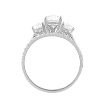 Load image into Gallery viewer, LADIES BRIDAL SET 2 3/8CT ROUND/OVAL DIAMOND 14K WHITE GOLD (CENTER STONE OVAL DIAMOND 1CT )

