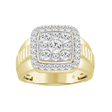 Load image into Gallery viewer, MEN'S RING 1 3/4CT ROUND DIAMOND 10K YELLOW GOLD
