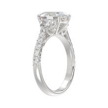 Load image into Gallery viewer, LADIES RING 3CT ROUND/OVAL/HALF MOON DIAMOND 14K WHITE GOLD (CENTER STONE OVAL DIAMOND 2CT )
