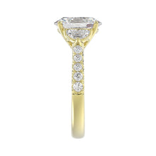 Load image into Gallery viewer, LADIES RING 3CT ROUND/OVAL/HALF MOON DIAMOND 14K YELLOW GOLD (CENTER STONE OVAL DIAMOND 2CT )
