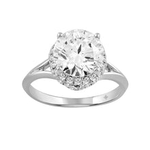 Load image into Gallery viewer, LADIES RING 3 3/8CT ROUND DIAMOND 14K WHITE GOLD (CENTER STONE ROUND DIAMOND 3CT )
