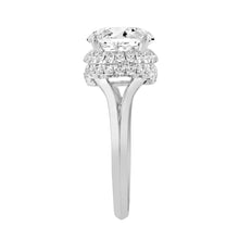 Load image into Gallery viewer, LADIES RING 3 3/8CT ROUND DIAMOND 14K WHITE GOLD (CENTER STONE ROUND DIAMOND 3CT )
