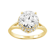 Load image into Gallery viewer, LADIES RING 3 3/8CT ROUND DIAMOND/14K YELLOW GOLD (CENTER STONE ROUND DIAMOND 3CT )
