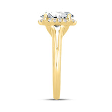 Load image into Gallery viewer, LADIES RING 2 1/6CT ROUND/OVAL DIAMOND 14K YELLOW GOLD (CENTER STONE OVAL DIAMOND 2CT )
