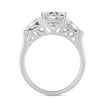 Load image into Gallery viewer, LADIES RING 3CT PRINCESS/TRILLION DIAMOND 14K WHITE GOLD (CENTER STONE PRINCESS DIAMOND 2CT )
