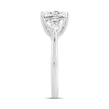 Load image into Gallery viewer, LADIES RING 3CT PRINCESS/TRILLION DIAMOND 14K WHITE GOLD (CENTER STONE PRINCESS DIAMOND 2CT )
