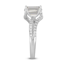 Load image into Gallery viewer, LADIES RING 2CT ROUND/EMERALD DIAMOND 14K WHITE GOLD (CENTER STONE EMERALD DIAMOND 1 1/2CT )
