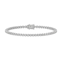 Load image into Gallery viewer, MEN'S BRACELET 2 1/2CT ROUND DIAMOND 14K WHITE GOLD
