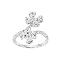 Load image into Gallery viewer, LADIES RING 1 3/4CT ROUND/PEAR DIAMOND 14K WHITE GOLD
