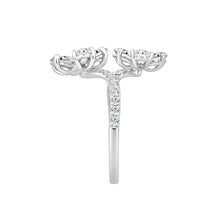 Load image into Gallery viewer, LADIES RING 1 3/4CT ROUND/PEAR DIAMOND 14K WHITE GOLD
