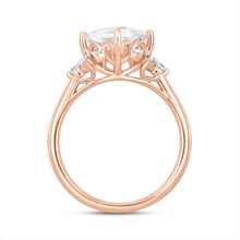 Load image into Gallery viewer, LADIES BRIDAL SET 2 1/2CT ROUND DIAMOND 14K ROSE GOLD (CENTER STONE PRINCESS DIAMOND 2CT)
