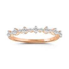 Load image into Gallery viewer, LADIES BRIDAL SET 2 1/2CT ROUND DIAMOND 14K ROSE GOLD (CENTER STONE PRINCESS DIAMOND 2CT)
