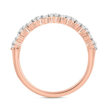 Load image into Gallery viewer, LADIES BRIDAL SET 2 1/2CT ROUND DIAMOND 14K ROSE GOLD (CENTER STONE PRINCESS DIAMOND 2CT)
