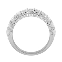 Load image into Gallery viewer, LADIES BAND 3 1/2CT ROUND/EMERALD DIAMOND 14K WHITE GOLD

