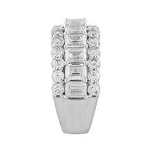 Load image into Gallery viewer, LADIES BAND 3 1/2CT ROUND/EMERALD DIAMOND 14K WHITE GOLD

