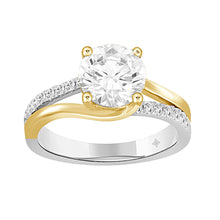 Load image into Gallery viewer, LADIES RING 2 1/4CT ROUND DIAMOND 14K WHITE/YELLOW GOLD (CENTER STONE ROUND DIAMOND 2CT )
