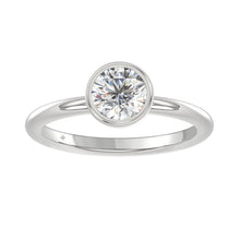 Load image into Gallery viewer, LADIES SOLITAIRE RING 1CT ROUND DIAMOND 14K WHITE GOLD (CENTER STONE ROUND DIAMOND 1CT )
