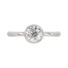 Load image into Gallery viewer, LADIES SOLITAIRE RING 1CT ROUND DIAMOND 14K WHITE GOLD (CENTER STONE ROUND DIAMOND 1CT )
