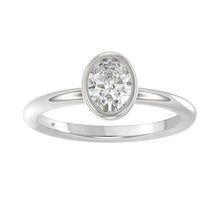 Load image into Gallery viewer, LADIES SOLITAIRE RING 1CT OVAL DIAMOND 14K WHITE GOLD (CENTER STONE OVAL DIAMOND 1CT )
