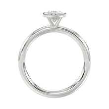 Load image into Gallery viewer, LADIES SOLITAIRE RING 1CT OVAL DIAMOND 14K WHITE GOLD (CENTER STONE OVAL DIAMOND 1CT )
