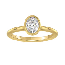 Load image into Gallery viewer, LADIES SOLITAIRE RING 1CT OVAL DIAMOND 14K YELLOW GOLD (CENTER STONE OVAL DIAMOND 1CT )
