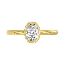 Load image into Gallery viewer, LADIES SOLITAIRE RING 1CT OVAL DIAMOND 14K YELLOW GOLD (CENTER STONE OVAL DIAMOND 1CT )

