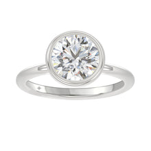 Load image into Gallery viewer, LADIES SOLITAIRE RING 3CT ROUND DIAMOND 14K WHITE GOLD (CENTER STONE ROUND DIAMOND 3CT )
